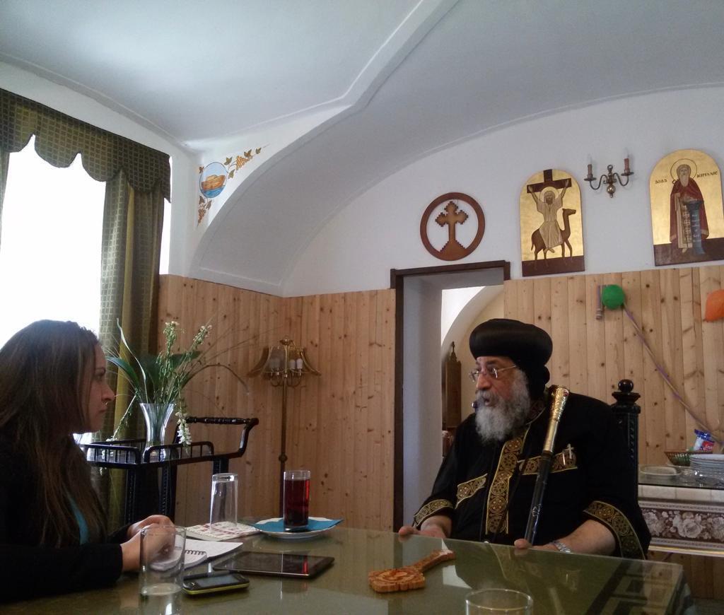 Papst Tawadros ll mit Hekmat hanh